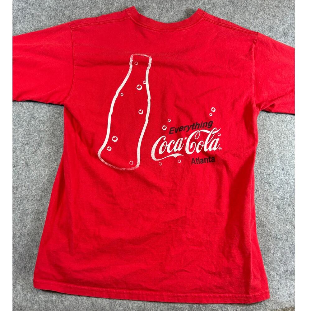Vintage 90s Coca-Cola Everything Atlanta Shirt Men Large Red Coke Bottle Graphic